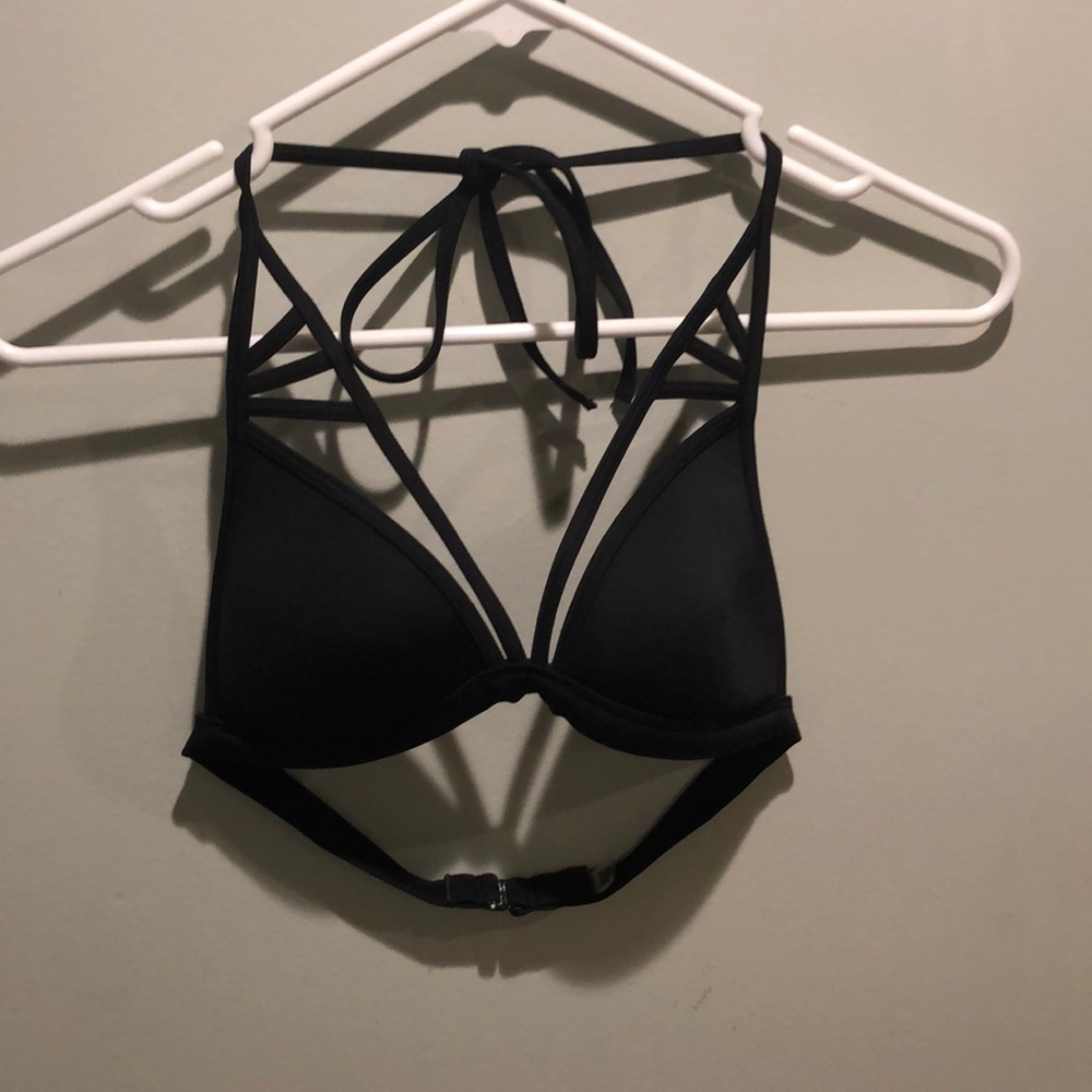 Victoria’s Secret Pink push up bikini top in black